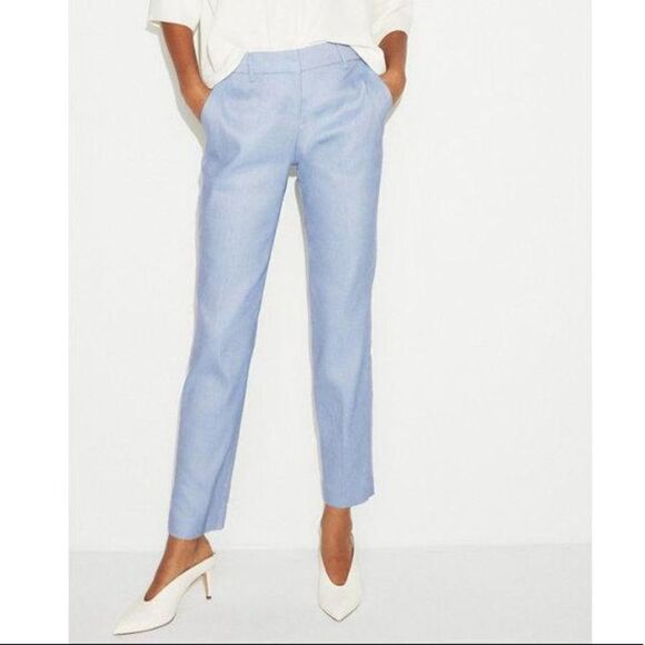 ✨ Mid Rise Linen-Blend Columnist Ankle Pant✨ - Picture 2 of 3